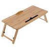 Бамбуковый складной стол для ноутбука, кровать, рабочий стол с ящиком для хранения карт и планшетом для домашнего использования
