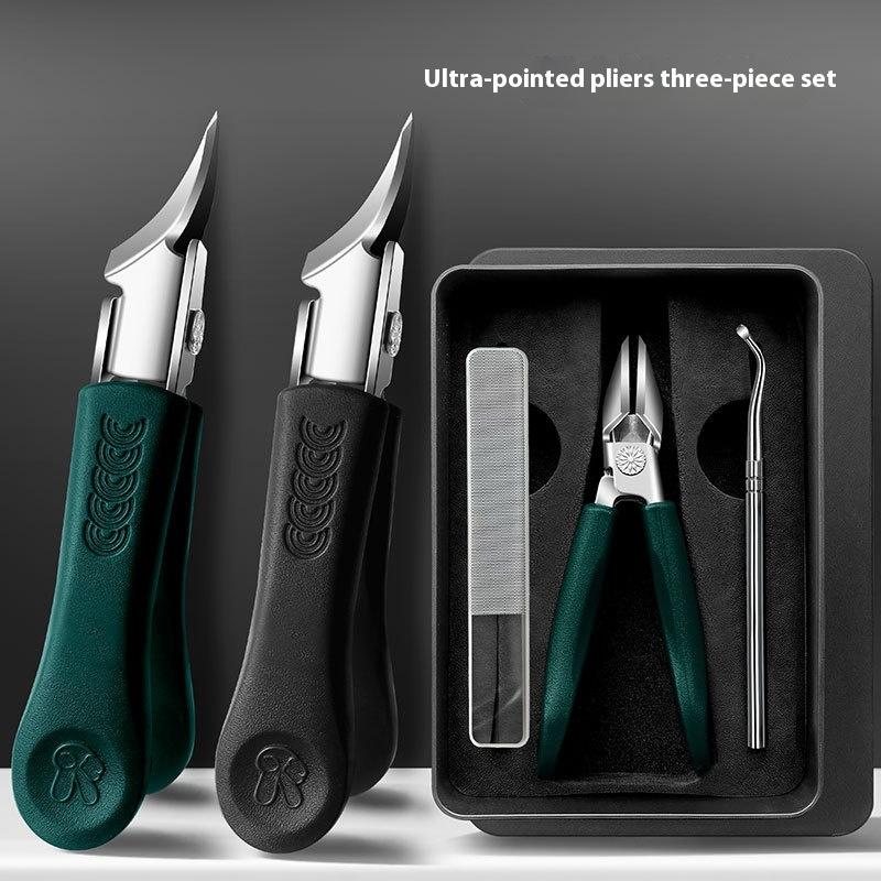 1pcs Super Slanted Pointed Nail Clippers Anti-Splash Thick Nail Clipper Toenail Pliers Nail Scissors Toenail Pliers Care Tools