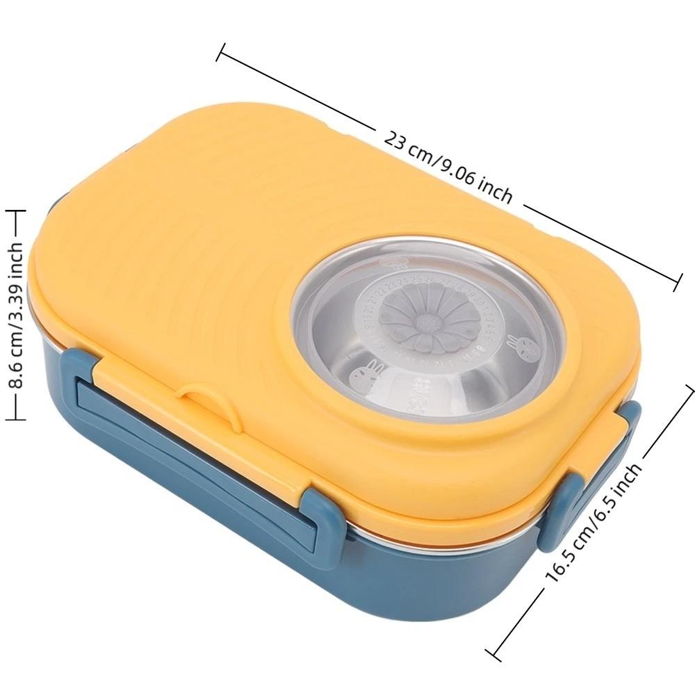 1450ml Compartment Lunch Box 304 Stainless Steel Thermal Lunch Box  For Picnics