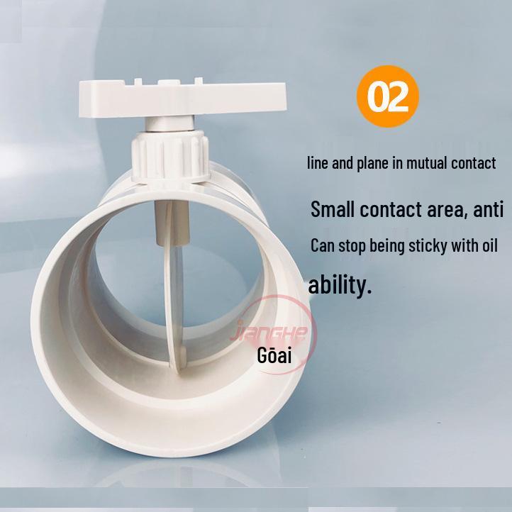 ПВХ ручной дроссель-бабочка для вентиляционных каналов (Размеры: 75, 110, 160, 200)