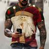 Funny Santa Claus Christmas T-Shirts 3d Print  Tops Tees Mens Shirts Summer Holiday Casual T-Shirts