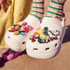 Crocs Классические клоги Дырочки Универсальная Платформа Износостойкие Дышащие Сандалии Белые Детская Модель