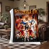 Cristiano Ronaldo Theme Fleece Blanket Cozy Soft Plush Blanket For Bedroom Couch Travel