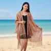 Breathable Sunshade Thin Large Scarf Sunscreen Seaside Vacation Cloak  Women