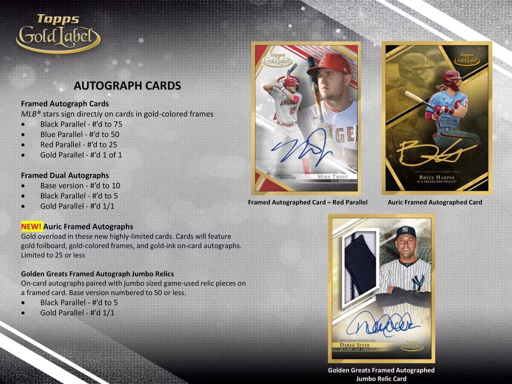 MLB 2021 Topps Gold Label Baseball Hobby Box Topps Gold Label Baseball Hobby Box