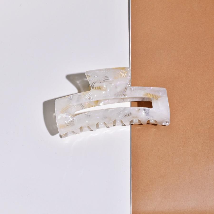 1 шт. Женская прямоугольная заколка для волос из ацетата желеобразного цвета для повседневной носки, для использования на волосах любого размера и длины, милая и симпатичная, для отпуска