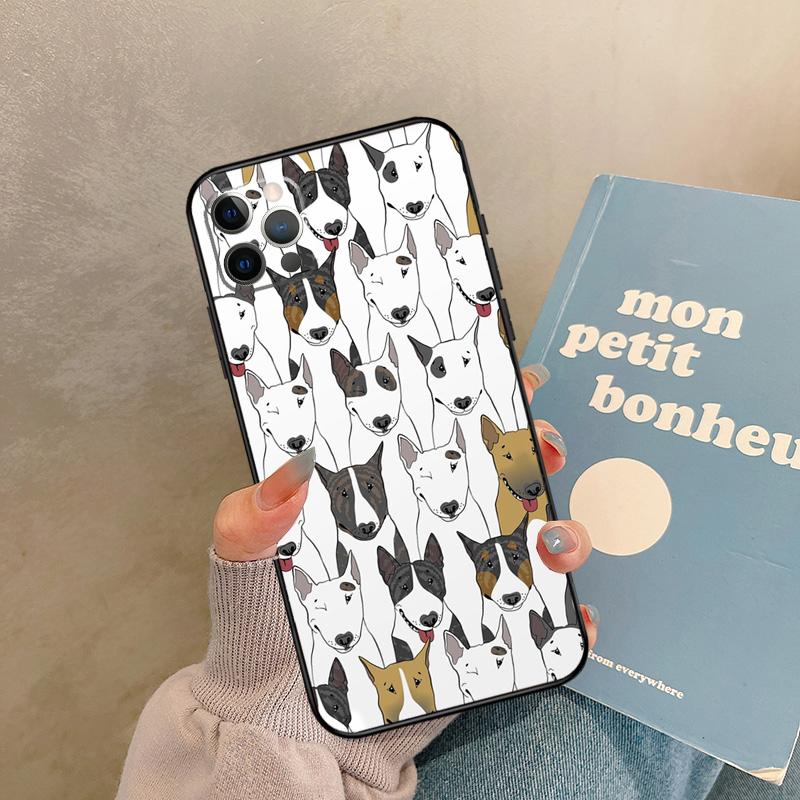 English Bull Terrier Dog Case For iPhone 17 Air 13 16 15 11 12 14 Pro Max 13 mini XR 15 16 Plus 16e Back Cover Shell