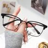 New Metal Half-frame High-definition Anti-blue Light Reading Reading Glasses for The Elderly, Business Men's Trendy and Fashionable Reading Glasses