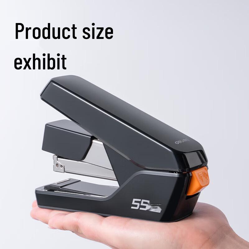 Deli 55-Sheet Labor-Saving Flat Stapler