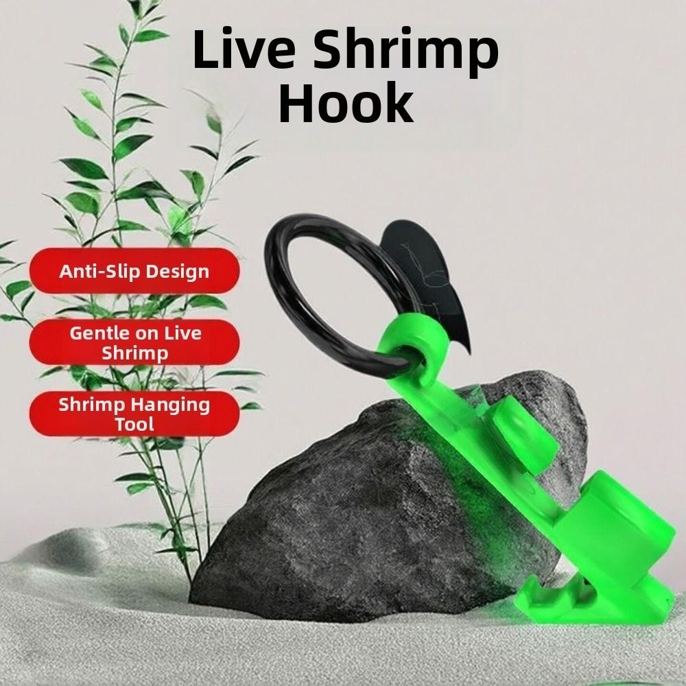 5Pcs Sharp Barbed Luminous Live Shrimp Hooks Anti-entanglement Fishing Hooks String Hook for Shrimp