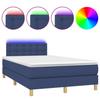 Maison Exclusive - Sommier à lattes de lit matelas et LED bleu 120x190 cm tissu