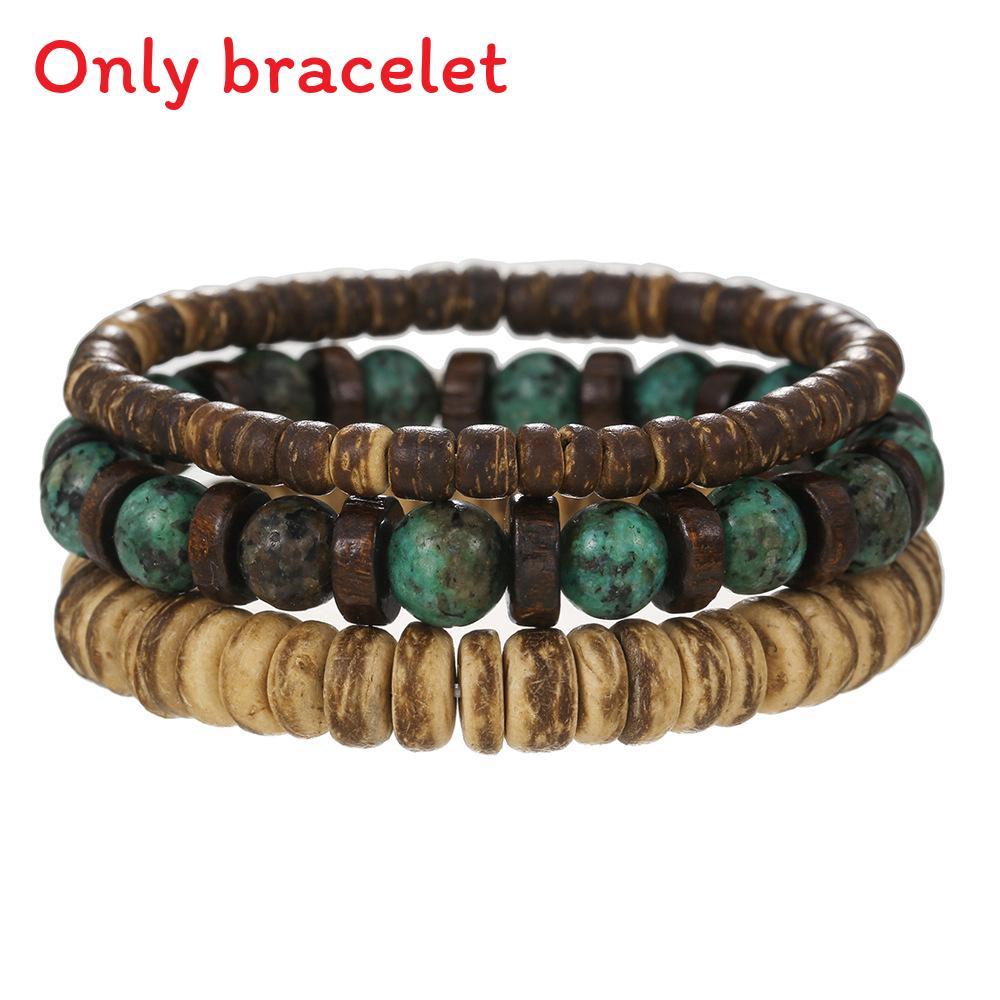 Handmade Coconut Shell Beaded Wristbands With Geometric Style For Unisex Daily Wear And Events