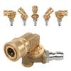 G1/4 Quick Connection For High Pressure Washer Attachment Gutter Cleaning Adaptor Car Wash 7 Angles Brass