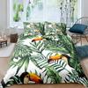 Tropical Birds Duvet Cover Watercolor Hummingbird Flowers Twin Bedclothes Exotic Wildlife White Abstract Polyester Qulit Cover