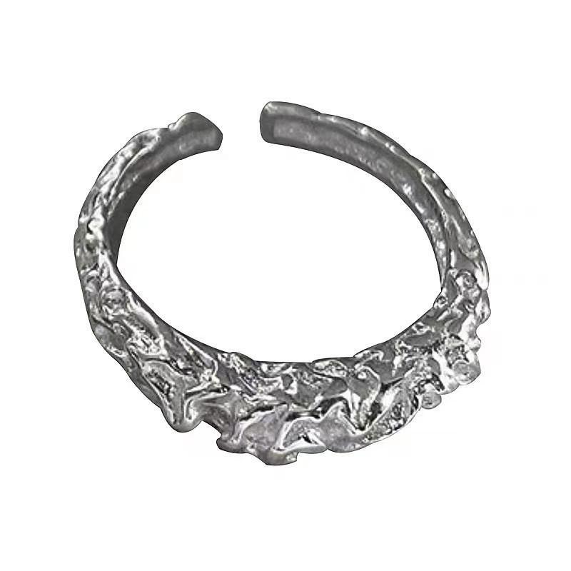 925 Регулируемое Элегантное Кольцо из Стерлингового Серебра Геометрического Стиля для Женщин Трендовое