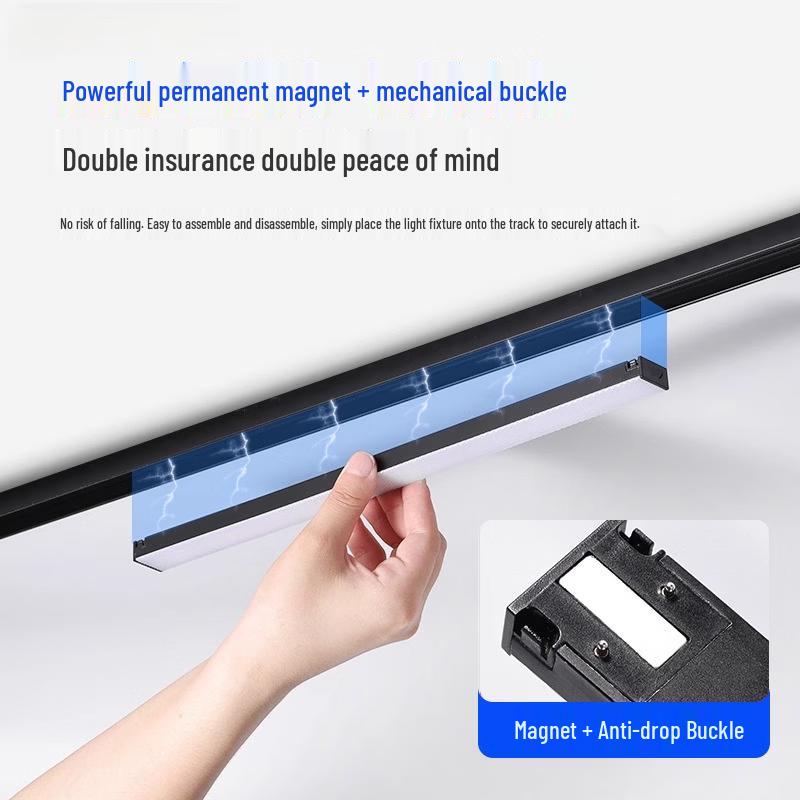Oeny 1.3cm Ultra-Thin Black Track Lighting Rail