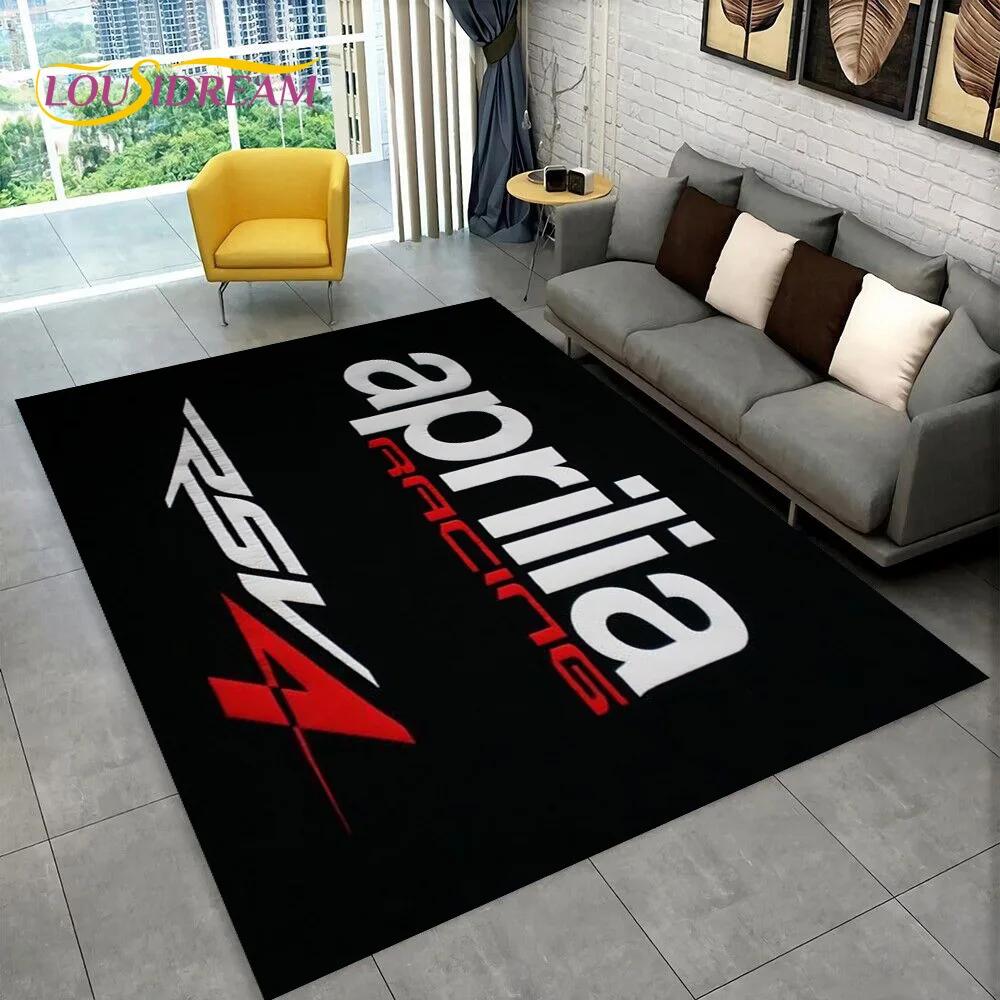 HD Ковер с логотипом мотоцикла Aprilia Racing для дома, гостиной, спальни, дивана, придверный коврик, декор, детский ковер, нескользящий коврик для пола 3D