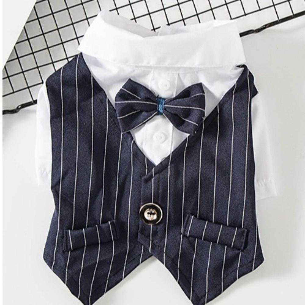 Button Closure Dog Wedding Suit Lightweight Spring Suit Shirt Pet Tuxedo Outfit Wedding Ceremony