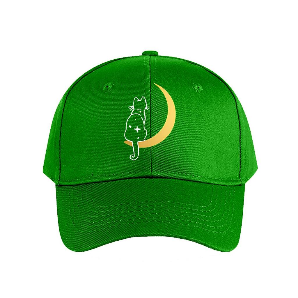 Cat Moon Vinyl Home Decor Sticker Baseball Cap Fashion Unisex Sunhat Womens Outdoor Sports Snapback Cap