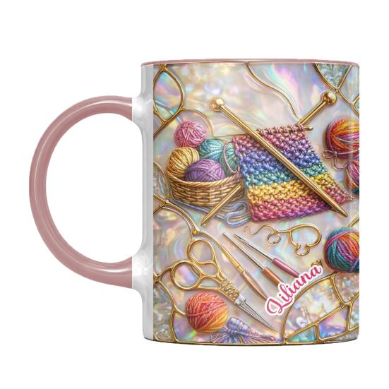 325/450 мл Кружка для вязания и шитья с ручкой, термостойкая керамическая, большой емкости, для чая, молока, воды, подарок для любителя шитья