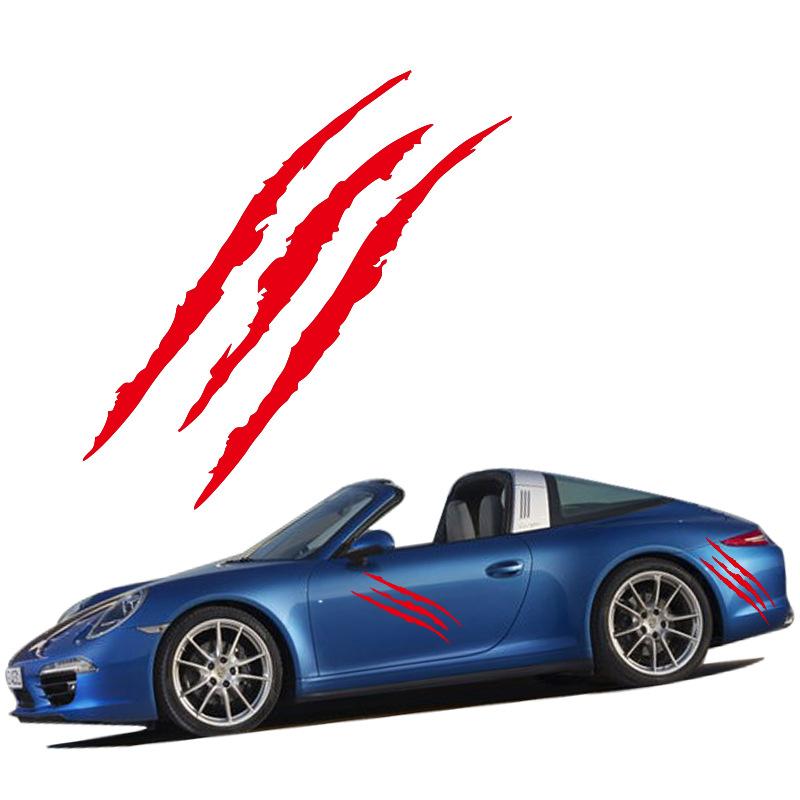 Наклейки на автомобиль Ghost Claw Виниловая наклейка на капот автомобиля Креативная модификация Светоотражающие наклейки Царапины дьявольской лапы Украшение автомобиля
