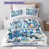 Marseille  Pattern Bedding Quilt Set Quilt Cover Pillowcase Home Decoration Birthday Gift (1 * duvet cover + 2 * pillowcase, without core)
