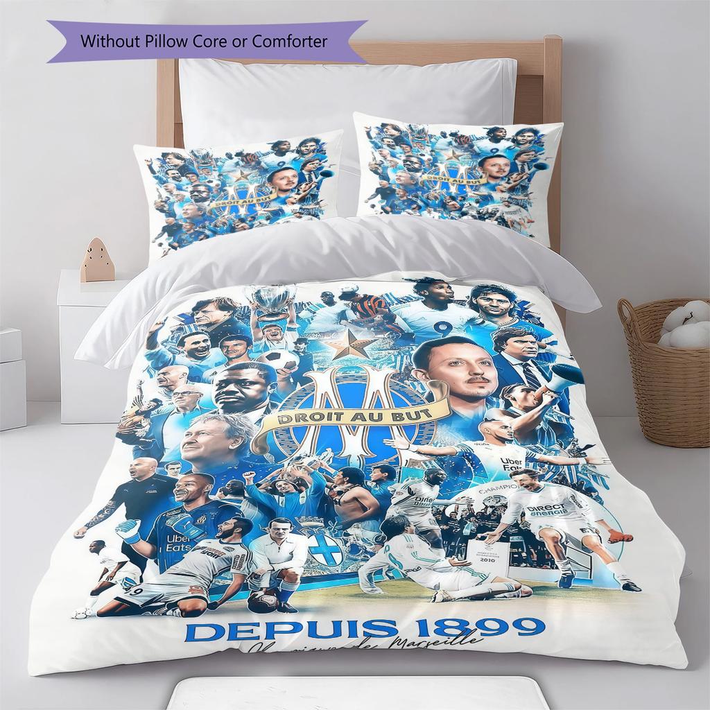Marseille Pattern Bedding Quilt Set Quilt Cover Pillowcase Home Decoration Birthday Gift (1 * duvet cover + 2 * pillowcase, without core)