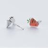 925 Sterling Silver Cute Fashion Small Rabbit Radish Cartoon Animal Earrings For Women Friends Birthday Gifts S -E560