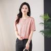 Light Silk Short-sleeved T-shirt Women's New Crew Neck Shirt Loose Mulberry Silk Top