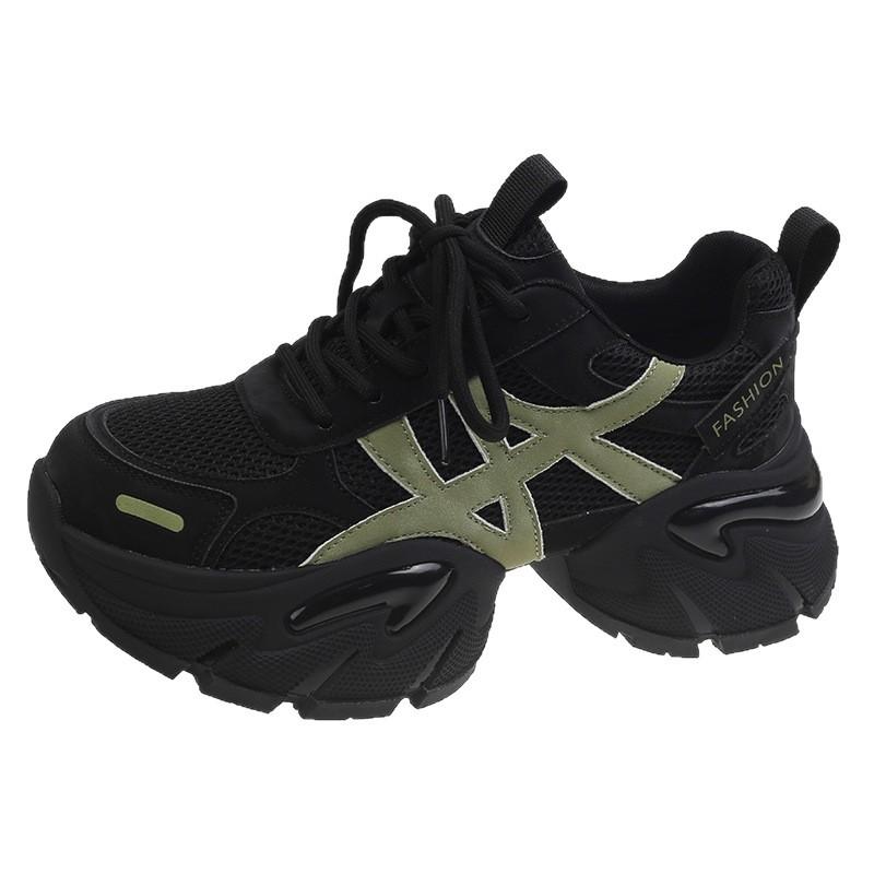 Suding thick-soled small waist dad shoes women's 2025 autumn new small 6cm height-increasing color matching sports and leisure shoes