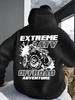 Men's Street Fashion Hoodie with Unique Print Pullover, Hip-hop Style Hooded Top, Suitable for All Seasons, Casual and Versatile Men's Clothing.