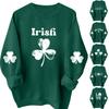 Женские толстовки с длинным рукавом и круглым вырезом, большие размеры, забавные St. Пуловер «Ирландские рубашки Патрика»