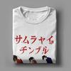 Samurai Champloo Walking Fuu Mugen Jin Футболки Мужские Чистый Хлопок Забавные Футболки Футболки с Круглым Вырезом Одежда с Коротким Рукавом С Принтом