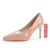 8-Temperament Pointed-toed Stiletto High Heels Women's Not Tired Feet Waterproof Table Single Shoes Women's Professional Bridesmaids Banquet Shoes