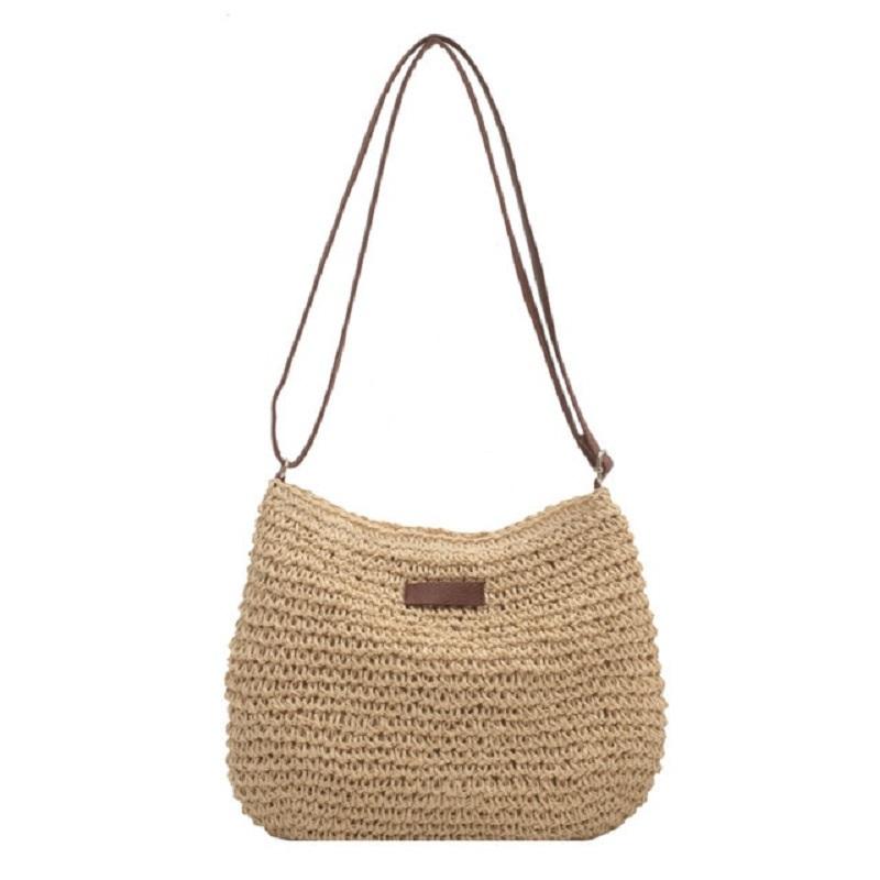 Women Fashion Summer Straw Crossbody Bag Beach Holiday Shopping Woven Shoulder Handbag Messenger Purses for Women Bags