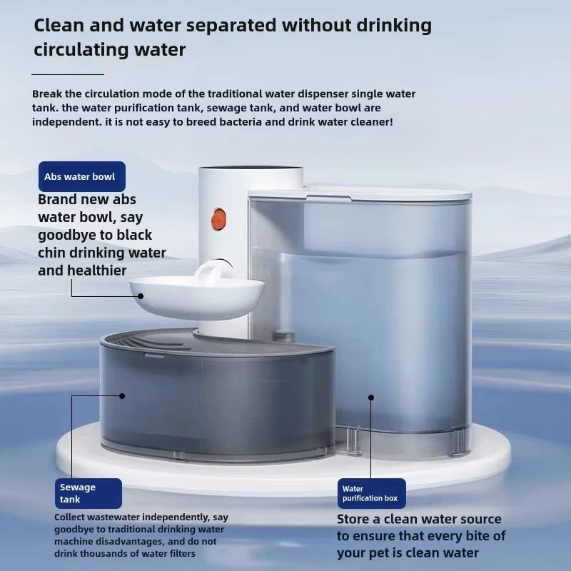 Диспенсер для воды для кошек, движущаяся вода, отключенная автоматическая поилка для домашних животных, поилка для домашних животных, фонтан для кошек