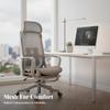 Reclining Desk Chair with Footrest Ergonomic Design Reclining Chair with Footrest 360-Degree rotate Breathable Mesh spine