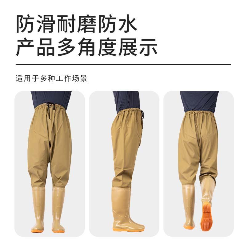 Launching Shoes Waist Shoes Wear-resistant Fishing Shoes Fishing Rice Transplanting Shoes Waterproof and Non-slip Rice Transplanting Shoes