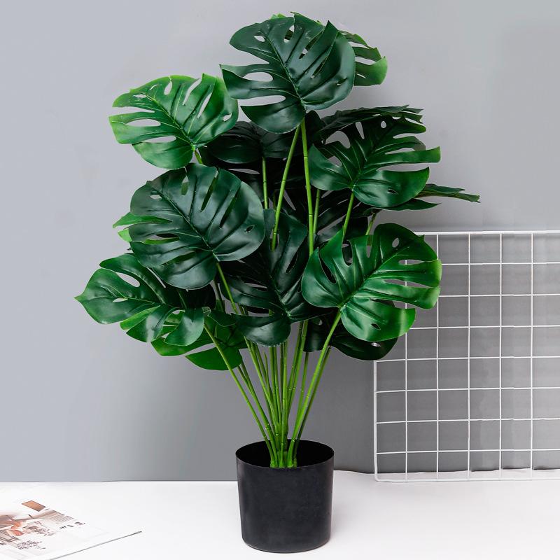Simulation Plant Large Green Leaves 18 Turtle Leaves Nordic Style Creative Green Plants Potted Plants Home Ornament Decoration
