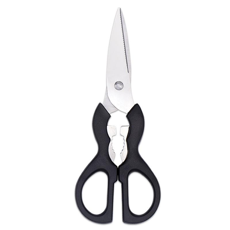 Stainless Steel Blade ABS Handle Multi Barbecue Clips Gourd Household Kitchen Scissors With Beer Opener Nutcracker