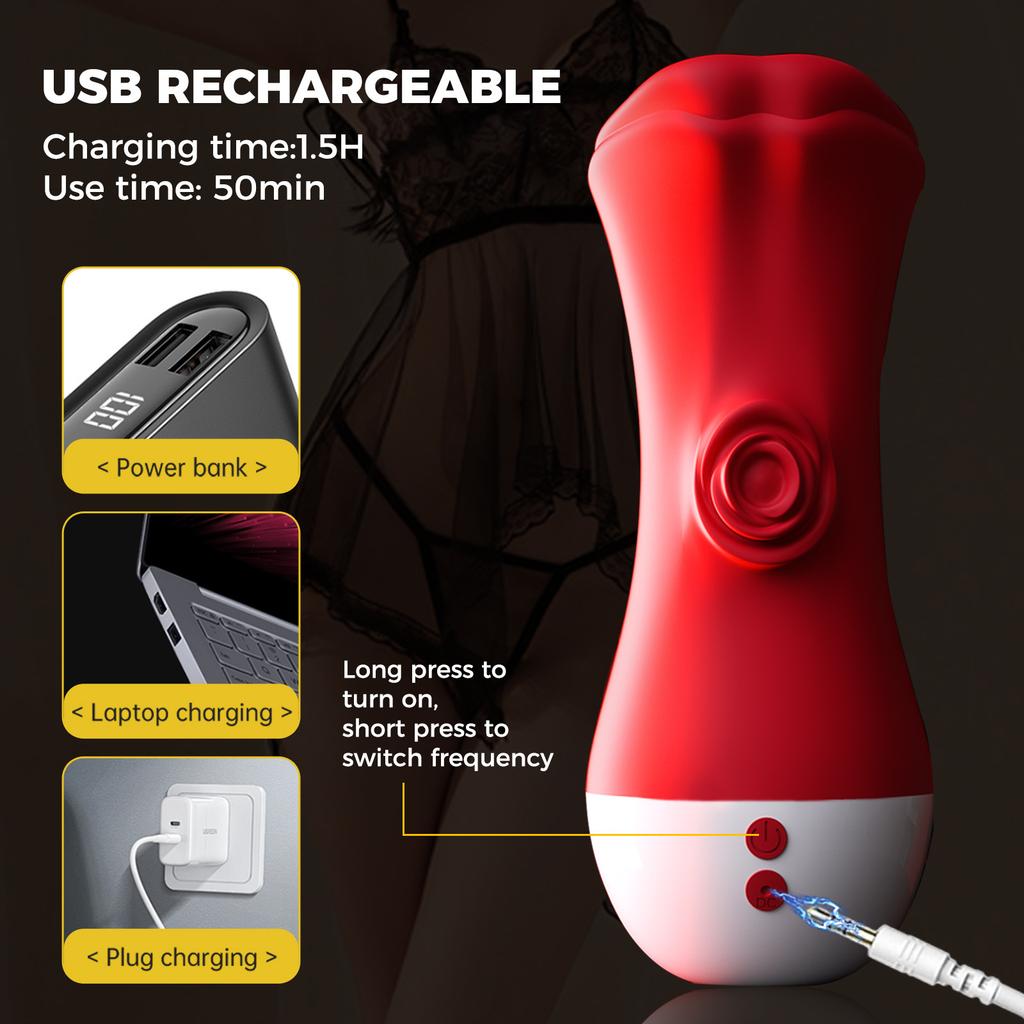 Male Mastubator for Men Deep Throat Blowjob Glans Masturbation Vibration Men Penis Training Stimulation Vibrating Sex Toys 18+