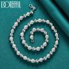 8mm Beaded 92 Sterling Silver Necklace Fashion Jewellery