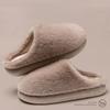 Модные парные домашние тапочки из искусственного меха для женщин, зимние легкие нескользящие плюшевые тапочки, женские однотонные теплые хлопковые тапочки с мягкой подошвой