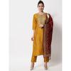 Women Silk Blend Kurti Pant Dupatta Set Indian Pakistani Bollywood Salwar Kameez VF-20166a