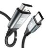 Кабель-переходник USB Type C на HDMI, видео, нейлоновая оплетка, HDMI-кабель с поддержкой Thunderbolt для iPhone, MacBook, Samsung и HP, серый кабель, 0,5 м, 4K@60 Гц