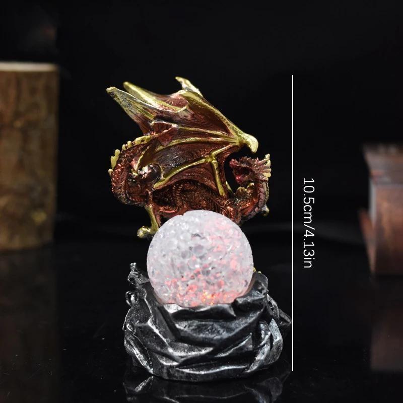 1 шт., меняющая цвет лавовая смола, основа, статуэтки дракона, люминесцентный динозавр, священный дракон, боевой дракон, домашняя настольная скульптура, детские подарки