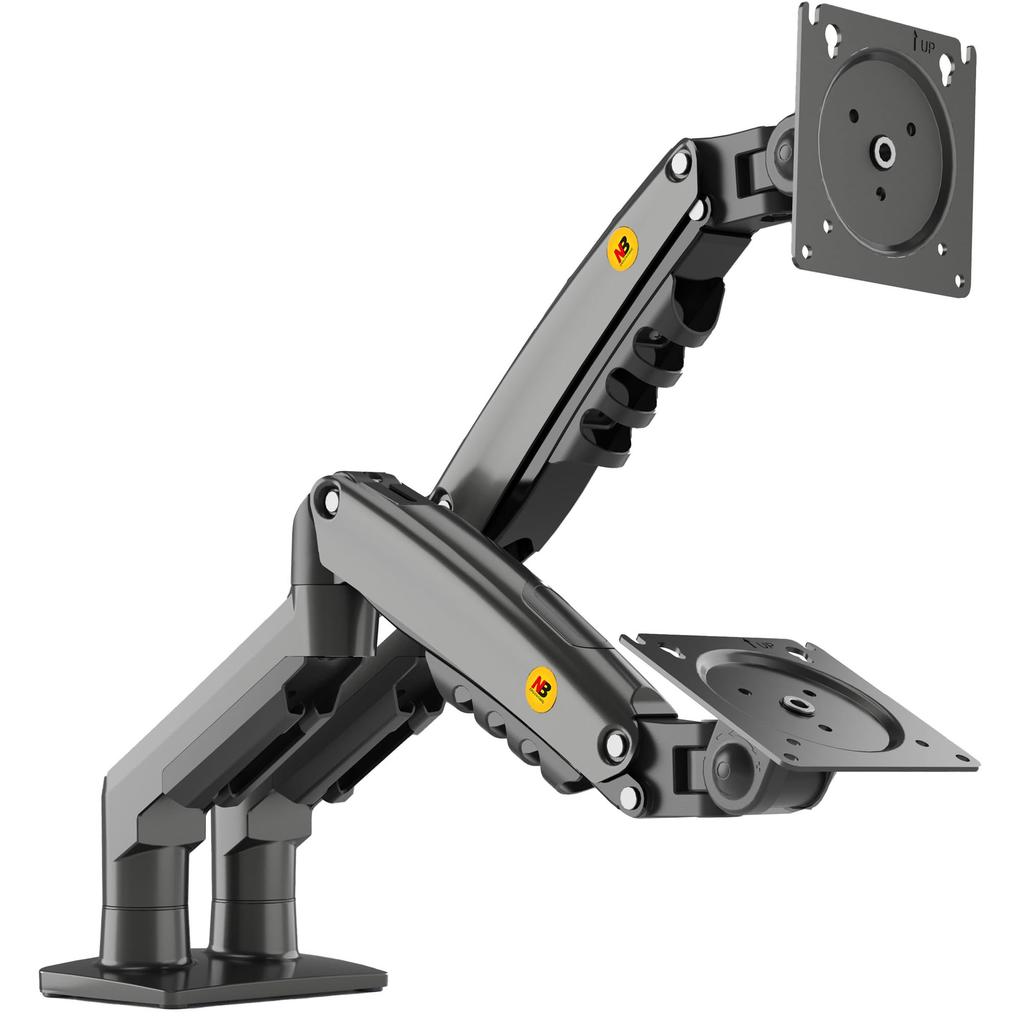 NB ERGONOMIC Dual Monitor Dual Display Dual Monitor Supports 2 Screens Load Gas Grommet Clamp VESA Cable Arm, Arm, Arm, (17-27 inch), 2-9kg Capacity,