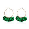 Flower Colorful Sequin Earrings In Alloy For Trendy And Creative Style