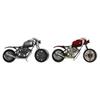 DKD Home Decor-Настольные часы DKD Home Decor Motorcycle 44 x 13,5 x 23 см Красный Серый Мотоцикл Железный Винтаж (2 единицы)