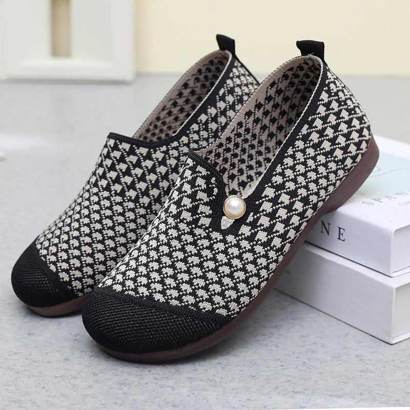 24 новых тканевых туфель женские одинарные туфли мягкая подошва нескользящая дышащая удобная повседневная обувь для мам среднего и пожилого возраста